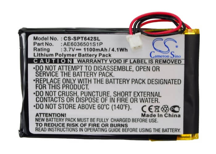 3.7V, 1100mAh, Li-Polymer Battery fits Spetrotec, 4642-e434-v12 Seg/n, 4.07Wh