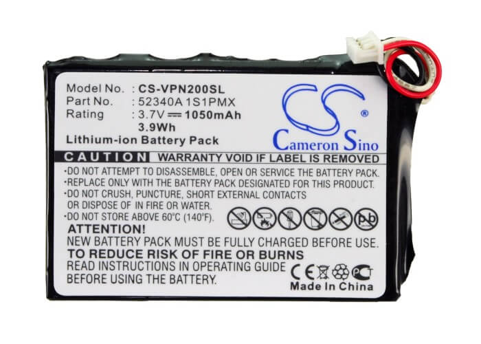 3.7V, 1050mAh, Li-ion Battery fits Vdo Dayton, Ms2000, Ms2100, 3.885Wh