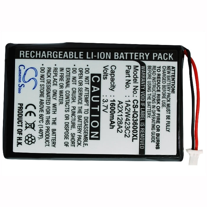 3.7V, 1600mAh, Li-ion Battery fits Bti, Gps-gar3200, 5.92Wh