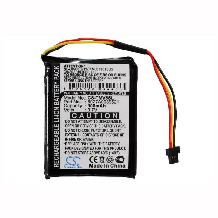 3.7V, 900mAh, Li-ion Battery fits Tomtom, 4ek0.001.01, One Iq, 3.33Wh