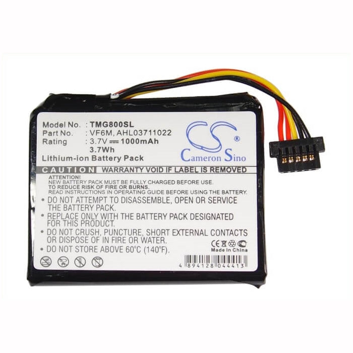 3.7V, 1000mAh, Li-ion Battery fits Tomtom, 4eh45, 4eh51, 3.7Wh