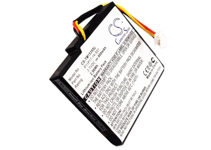 3.7V, 800mAh, Li-ion Battery fits Tomtom, 1en5.052.08, Go Live 1535, 2.96Wh