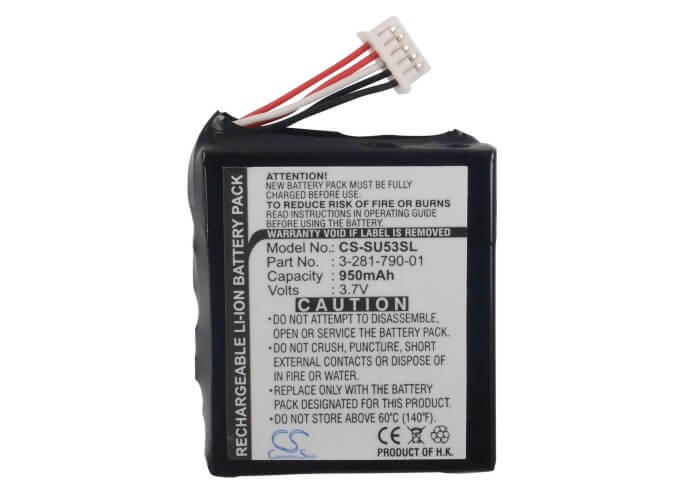 3.7V, 950mAh, Li-ion Battery fits Sony, Nvd-u01n, Nv-u50, 3.515Wh