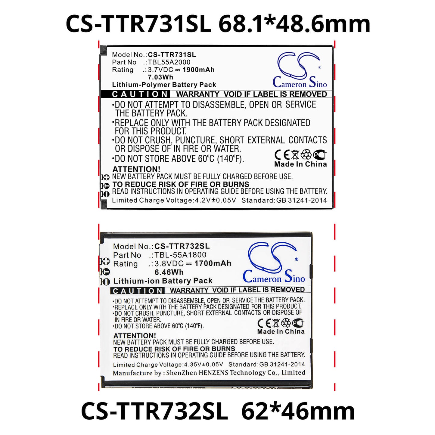 3.7V, 1900mAh, Li-Polymer Battery fits Tp-link, M7310, M7350 Ver 4.0, 7.03Wh