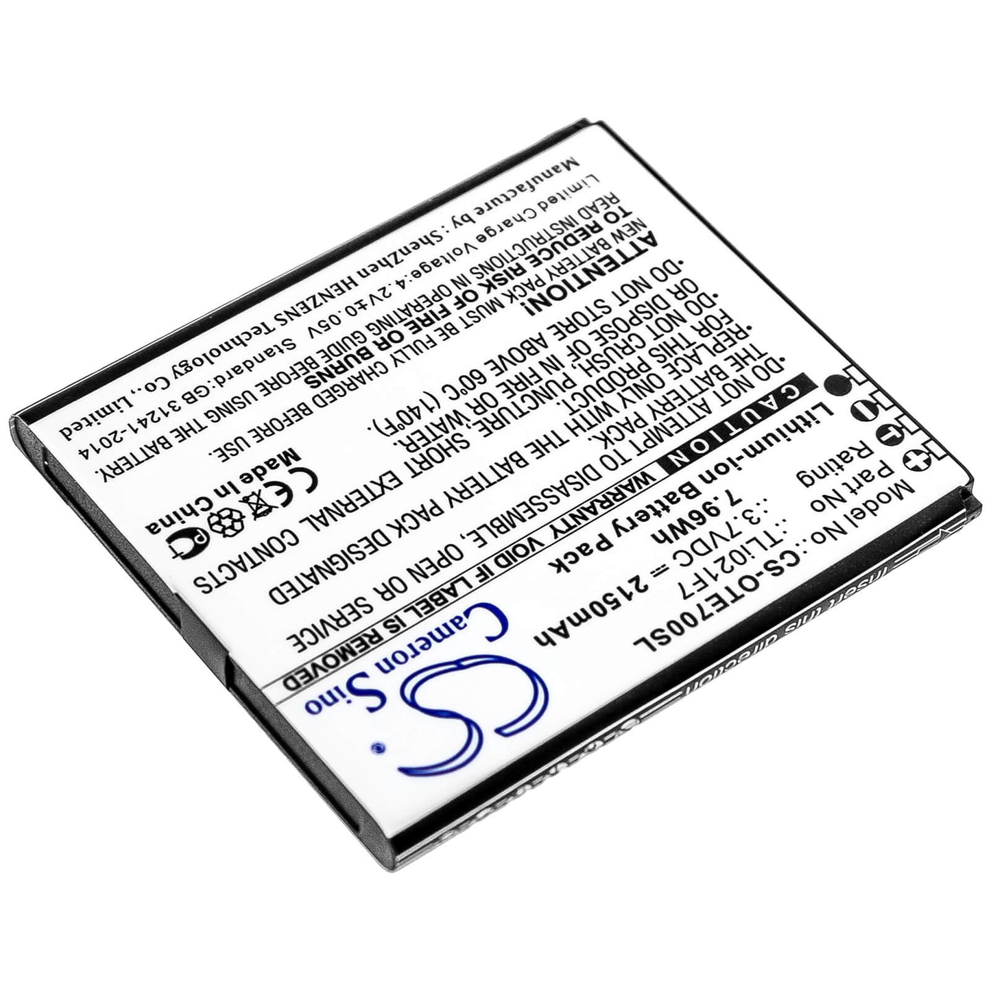 3.7V, 2150mAh, Li-ion Battery fits Ee, Mini 2 4g Lte, 7.955Wh