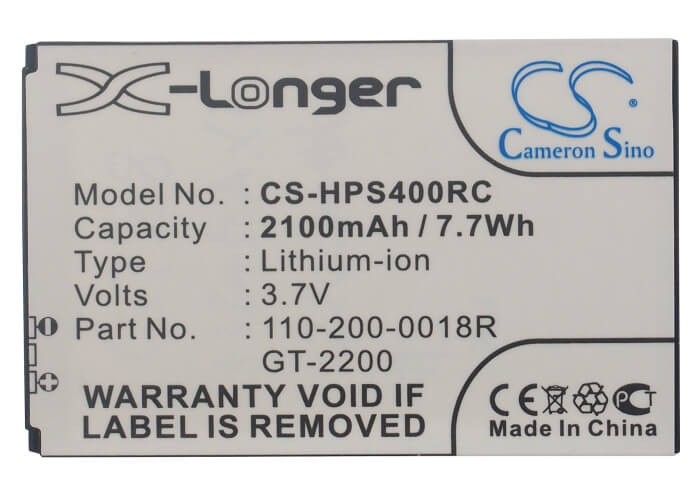 3.7V, 2100mAh, Li-ion Battery fits Clear, Apollo 4g, Hotspot 4g Apollo, 7.77Wh