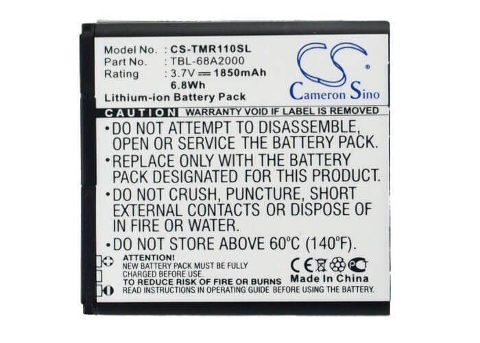 3.7V, 1850mAh, Li-ion Battery fits Tp-link, 3g/3.75g Battery Powered Wirel, Portable Mini 150mbps 3g Mobil, 6.845Wh