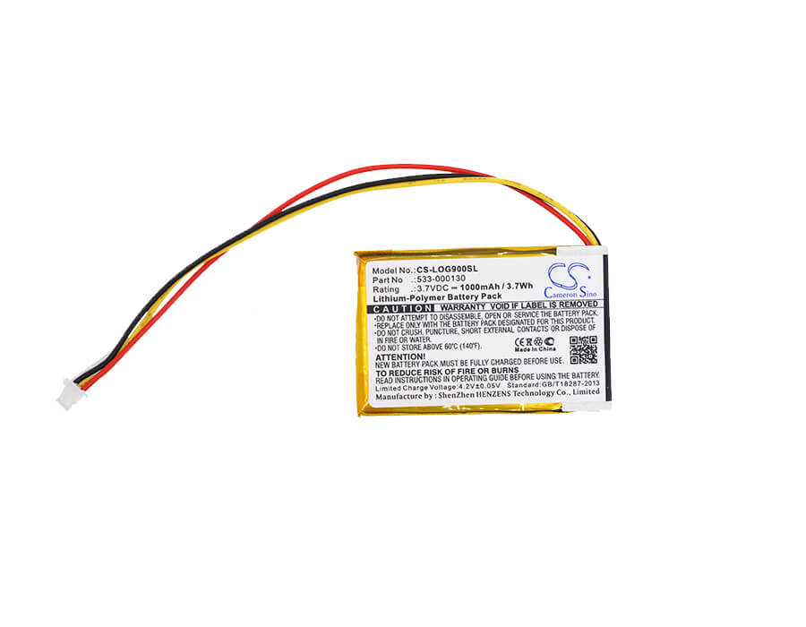 3.7V, 1000mAh, Li-Polymer Battery fits Logitech, G403, G703, 3.7Wh