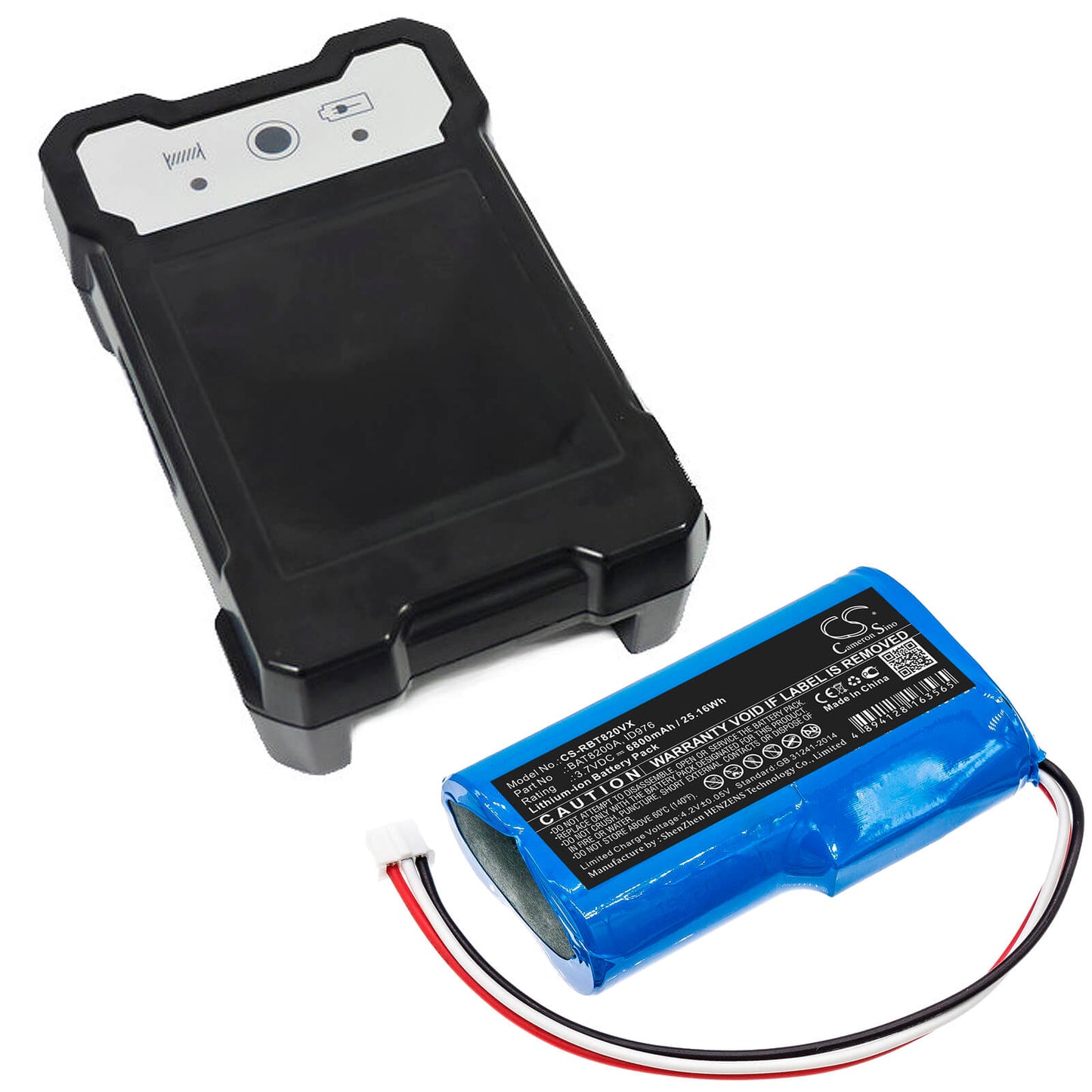 3.7V, 6800mAh, Li-ion Battery fits Robomow, Robozone Switch 2019, 25.16Wh