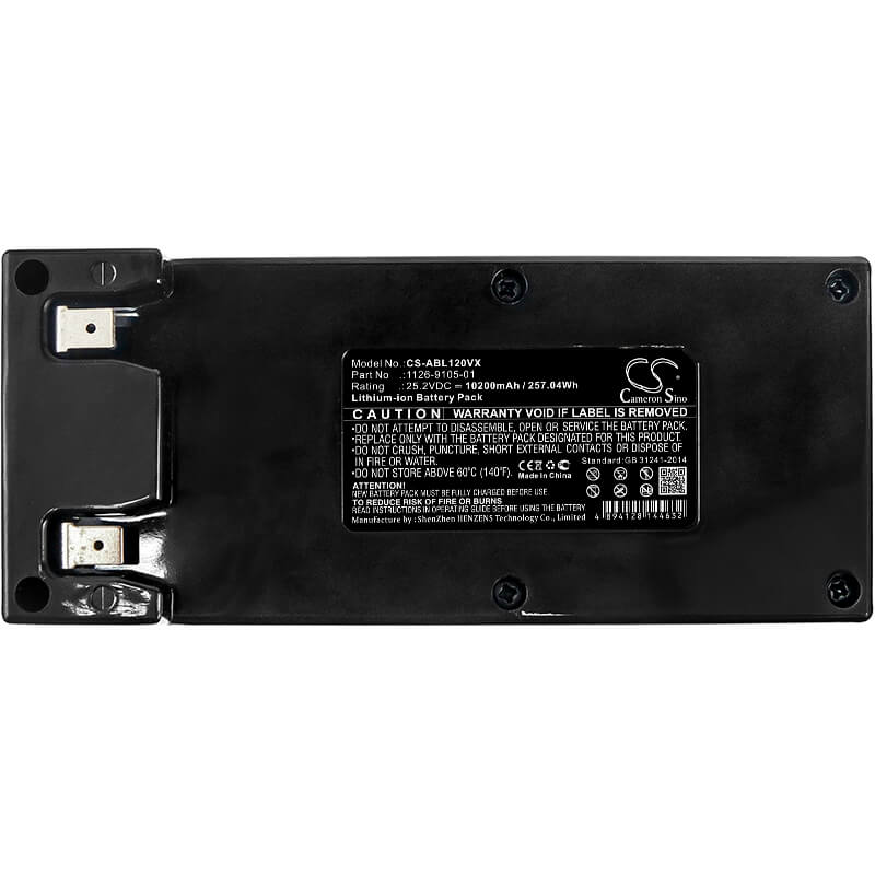 25.2V, 10200mAh, Li-ion Battery fits Ambrogio, 60 Basic 2.0, L100, 257.04Wh