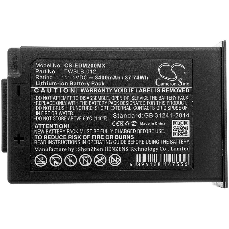 11.1V, 3400mAh, Li-ion Battery fits Edan, Im12, Im20, 37.74Wh