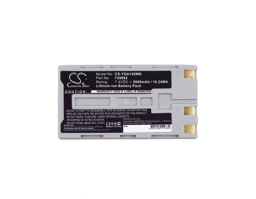 7.4V, 2600mAh, Li-ion Battery fits Yokogawa, Aq1200, Aq1200 Otdr Multi Field Tester, 19.24Wh