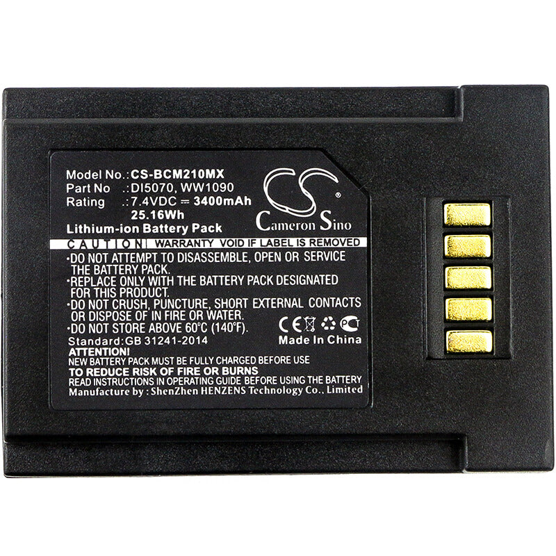 7.4V, 3400mAh, Li-ion Battery fits Bci, Spectro2 10, Spectro2 20, 25.16Wh