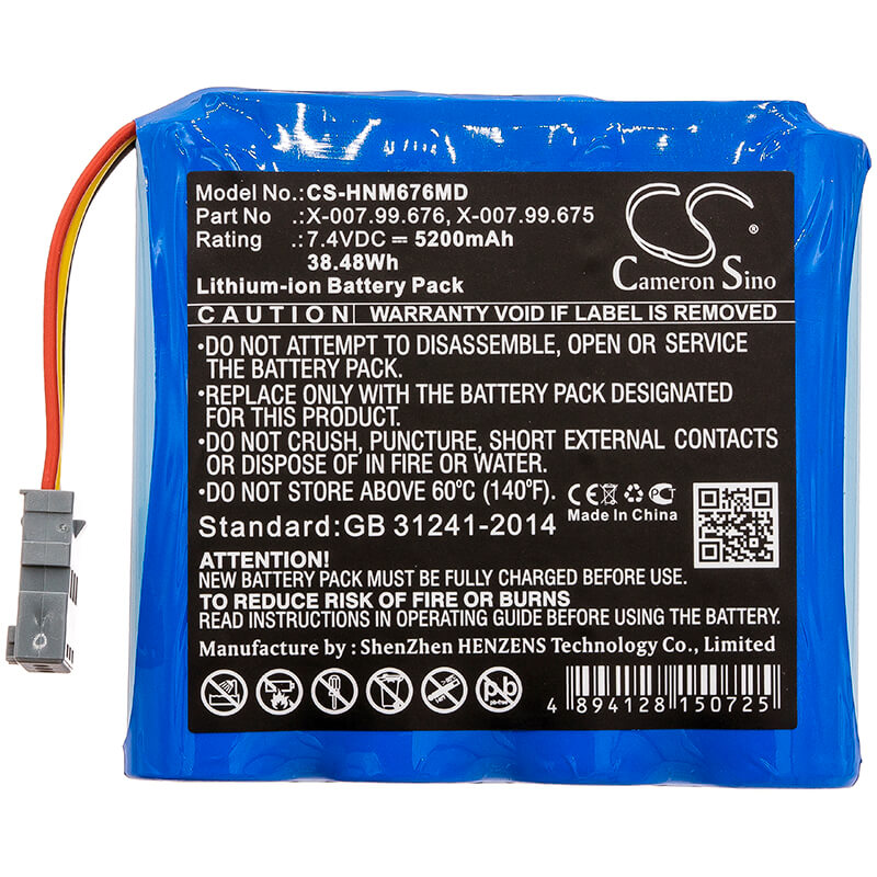 7.4V, 5200mAh, Li-ion Battery fits Heine, Mpack, Mpack Ll, 38.48Wh
