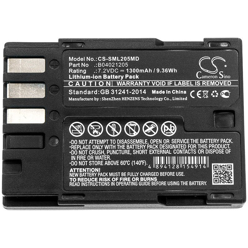 7.2V, 1300mAh, Li-ion Battery fits Siemens, Infinium Cleo, 9.36Wh