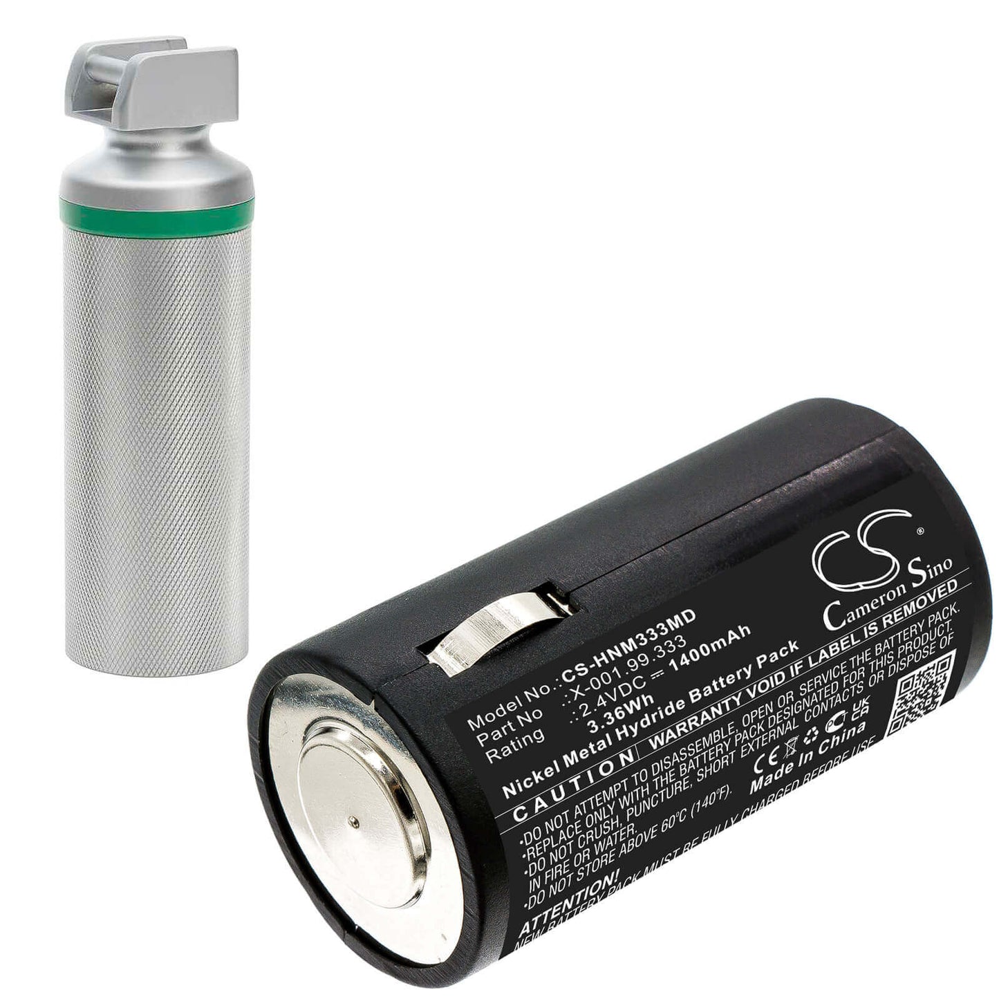 2.4V, 1400mAh, Ni-MH Battery fits Heine, Old S2z Handles, 3.36Wh