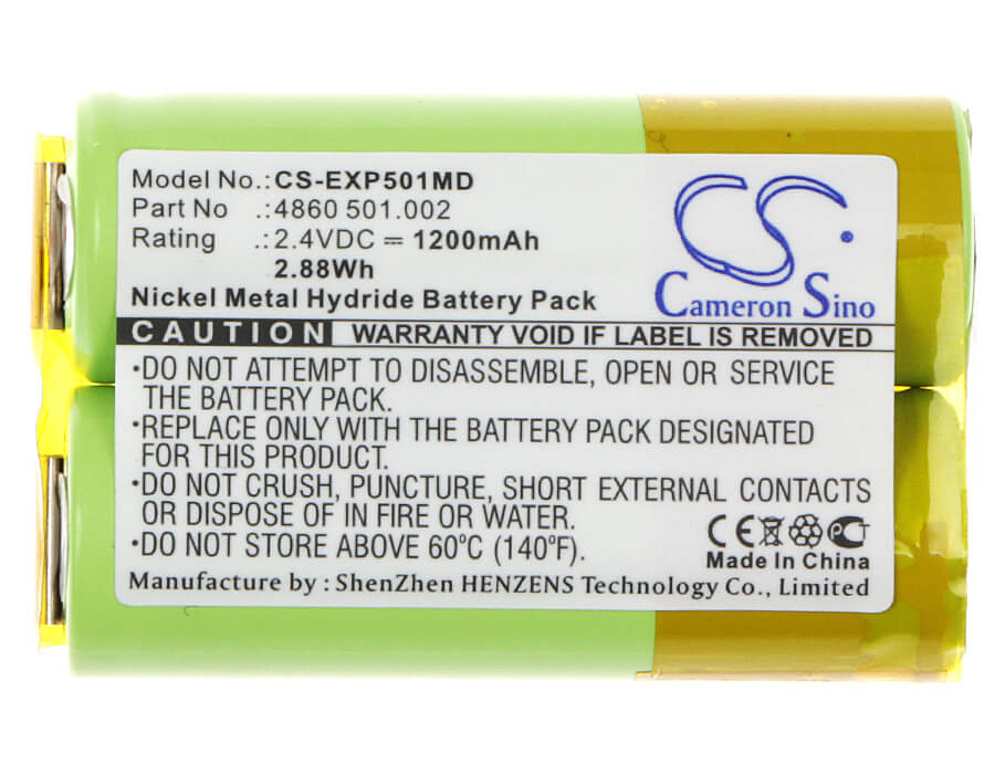 2.4V, 1200mAh, Ni-MH Battery fits Eppendorf, 4860, Research Pro, 2.88Wh