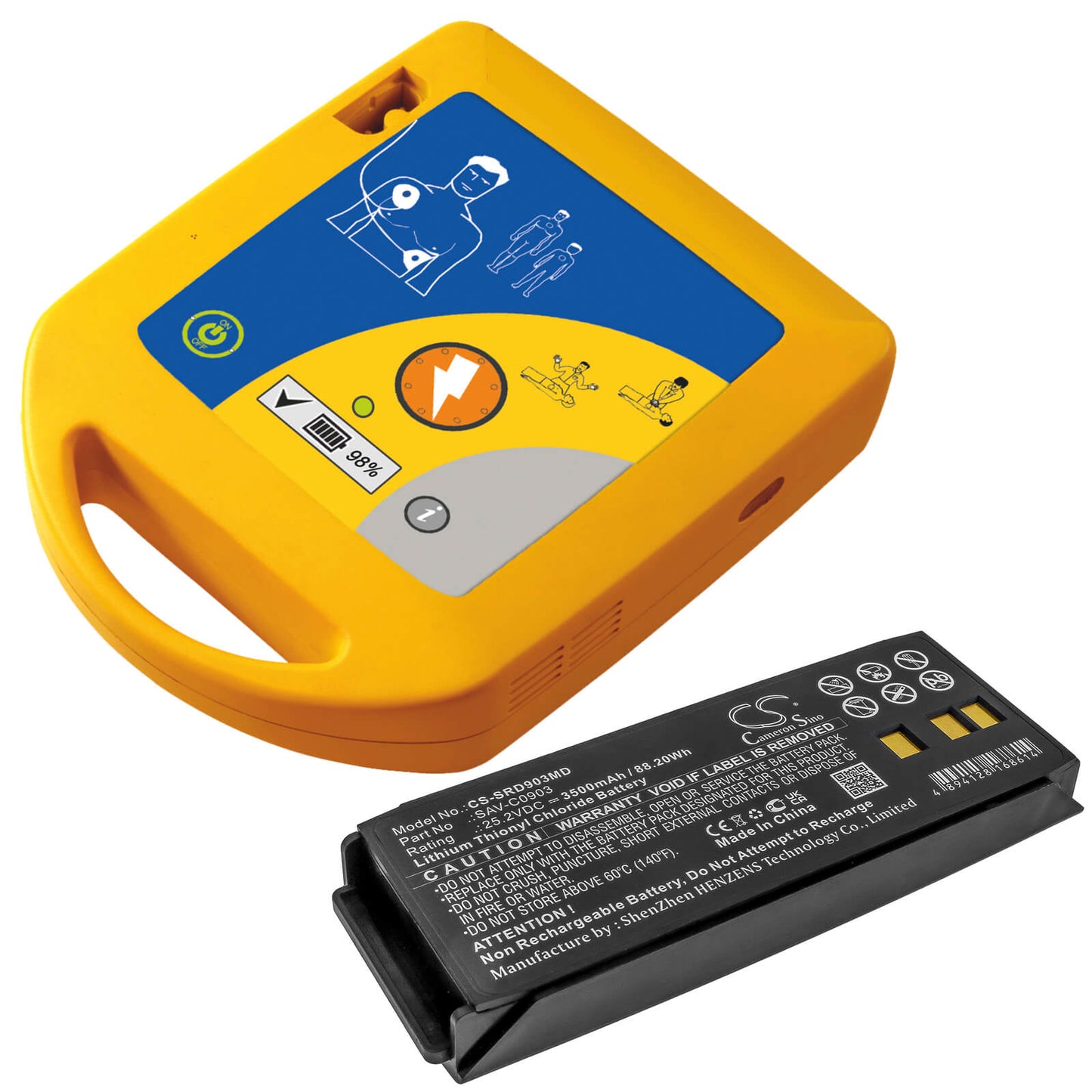 25.2V, 3500mAh, Li-SOCl2 Battery fits Saverone, Automatic, D, 88.2Wh
