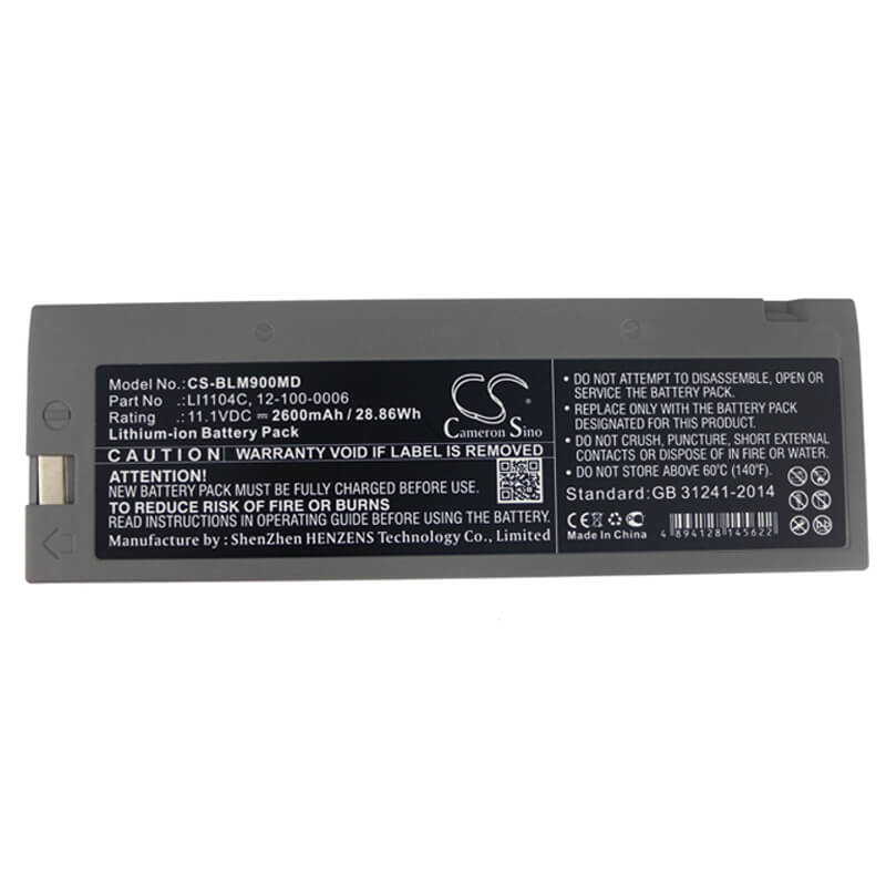 11.1V, 2600mAh, Li-ion Battery fits Bionics, Bpm-770, 28.86Wh