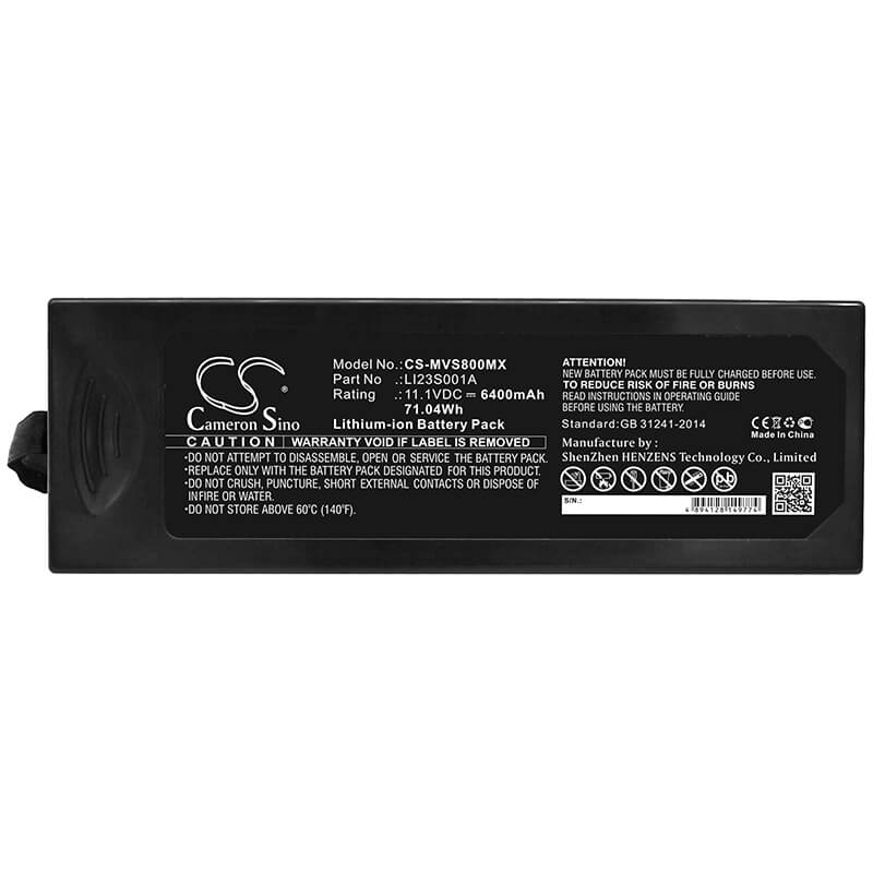 11.1V, 6400mAh, Li-ion Battery fits Mindray, Pm7000, Pm8000, 71.04Wh