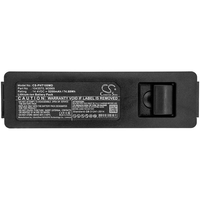 14.4V, 5200mAh, Li-ion Battery fits Philips, Respironics T70 Cough Assist, Respironics Trilogy, 74.88Wh