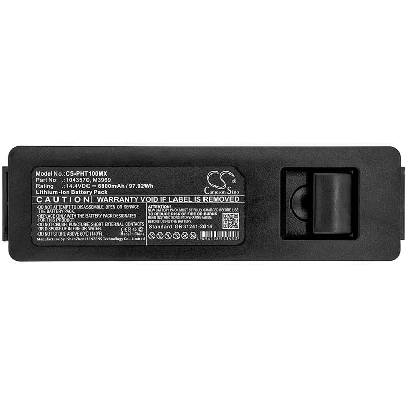 14.4V, 6800mAh, Li-ion Battery fits Philips, Respironics T70 Cough Assist, Respironics Trilogy, 97.92Wh