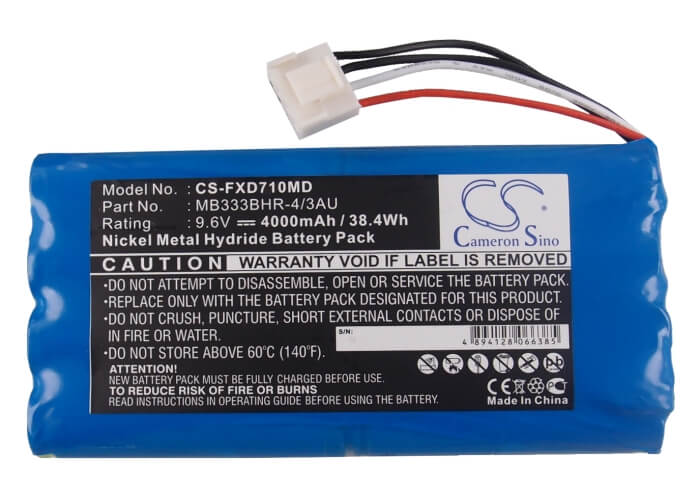 9.6V, 4000mAh, Ni-MH Battery fits Fukuda, Cardimax Fx-7100, Cardimax Fx-7102, 38.4Wh