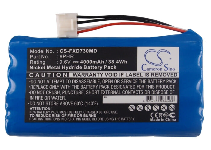 9.6V, 4000mAh, Ni-MH Battery fits Fukuda, Cardimax Fcp-7101, Cardimax Fx-7302, 38.4Wh