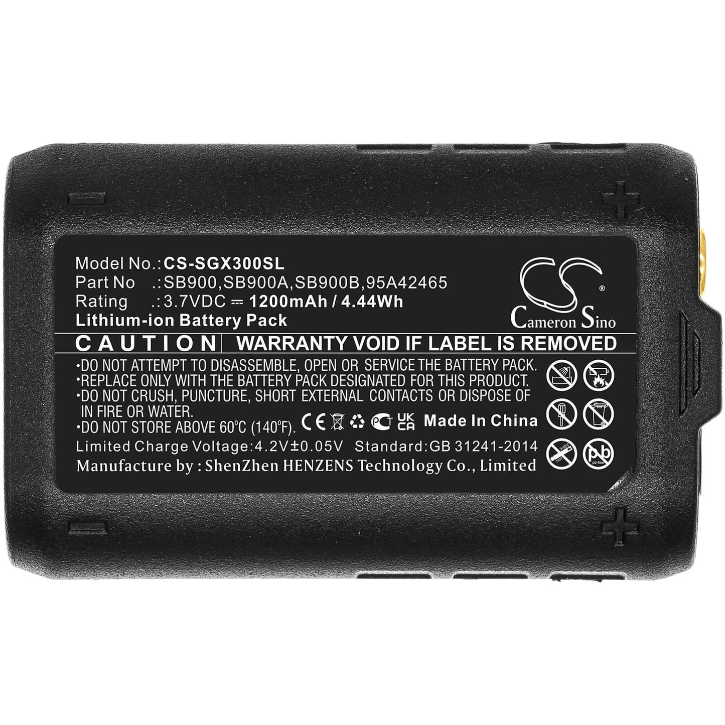 Microphone 3.7V, 1200mAh, Li-ion Battery fits Shure, P10r, P3ra, 4.44Wh