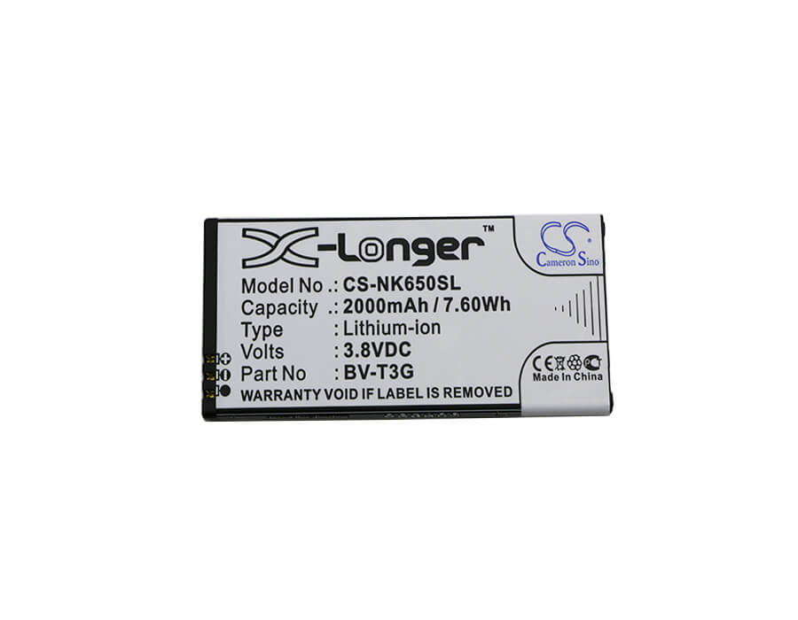 3.8V, 2000mAh, Li-ion Battery fits Nokia, Lumia 650, Rm-1154, 7.6Wh