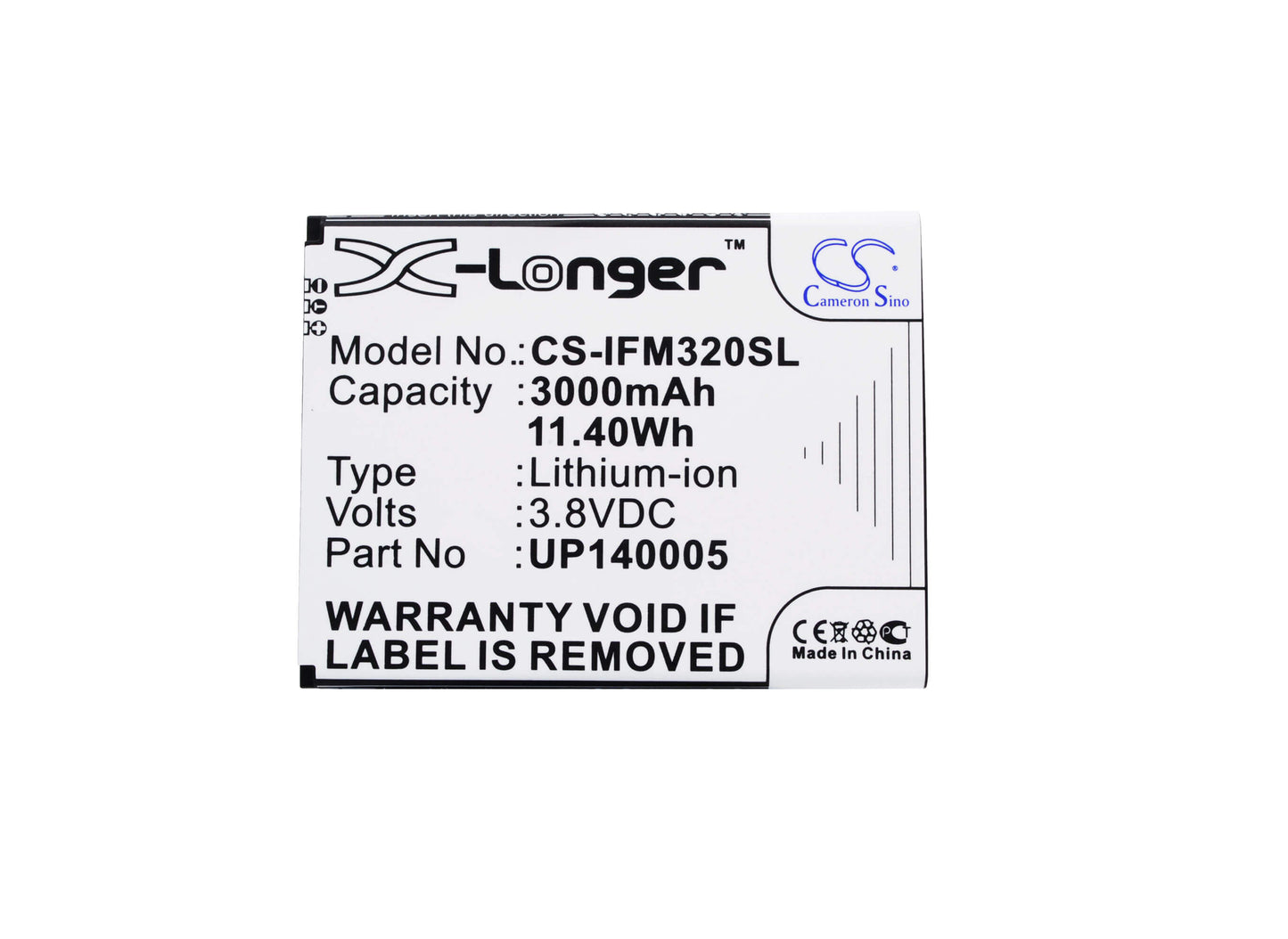 3.8V, 3000mAh, Li-Polymer Battery fits Infocus, M320, M320m, 11.4Wh