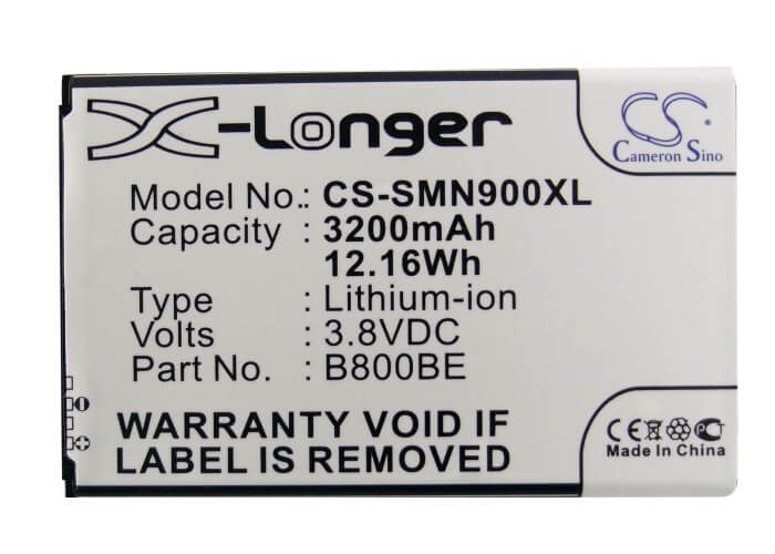 CS-SMN900XL, Mobile, Smartphone 3.8V, 3200mAh, Li-ion Battery fits Samsung, Galaxy Note 3, Galaxy Note 3 Lte, 12.16Wh