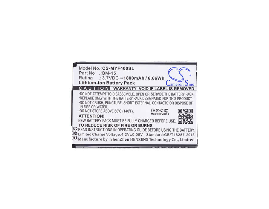3.7V, 1800mAh, Li-ion Battery fits Myphone, Fun4, 6.66Wh