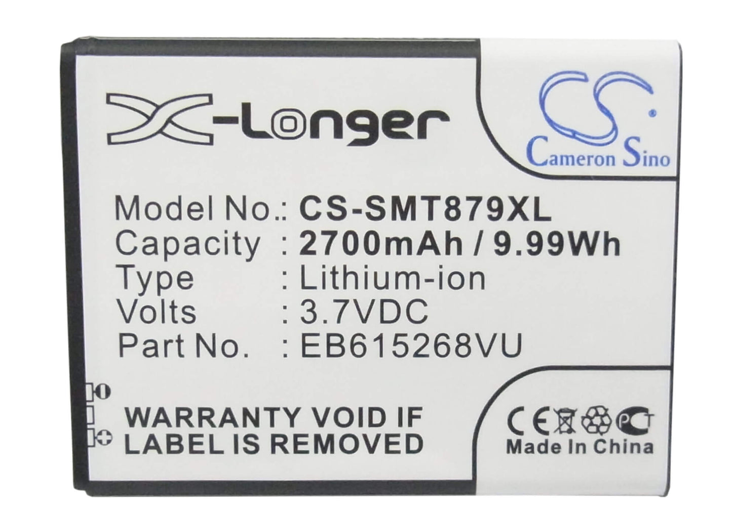 3.7V, 2700mAh, Li-ion Battery fits Ntt Docomo, Dsc-05d, Galaxy Note Lte, 9.99Wh