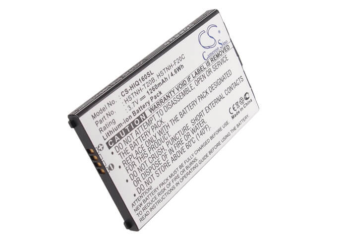 3.7V, 1260mAh, Li-ion Battery fits Hp, Ipaq 530, Ipaq Voice Messenger, 4.662Wh