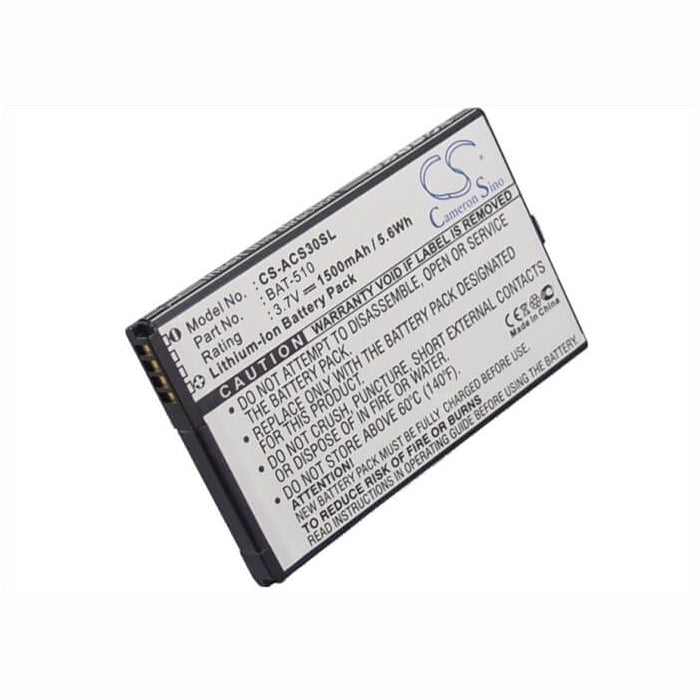 3.7V, 1500mAh, Li-ion Battery fits Acer, Iconia Smart, S300, 5.55Wh