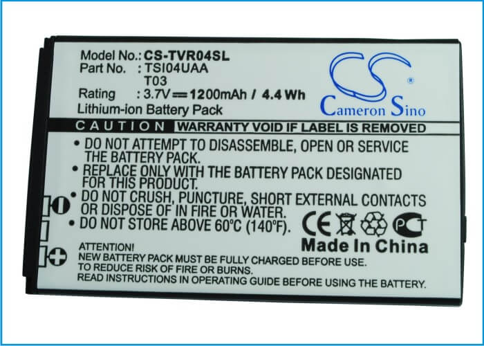 3.7V, 1200mAh, Li-ion Battery fits Toshiba, Regza Is04, T-01c, 4.44Wh