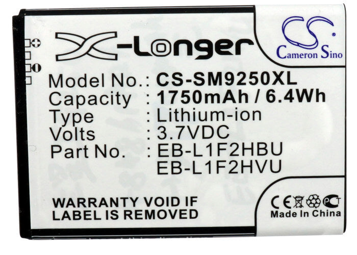 3.7V, 1750mAh, Li-ion Battery fits Samsung, Galaxy Nexus, Galaxy Nexus 4g Lte, 6.475Wh