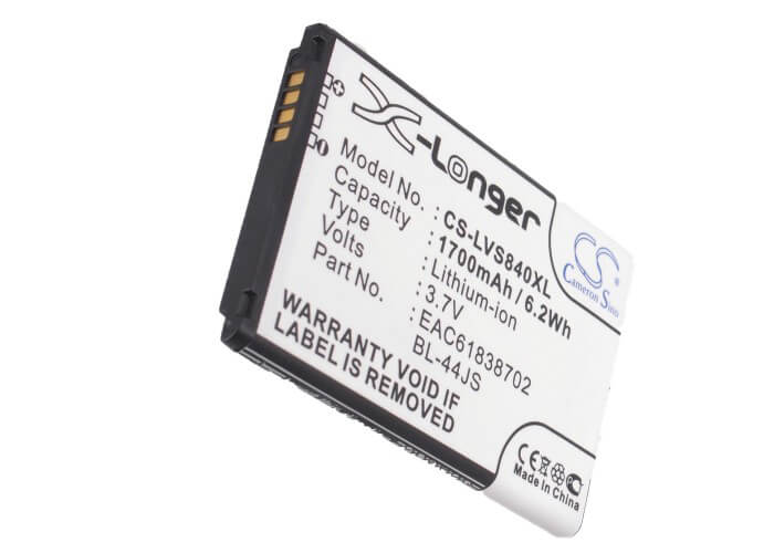 3.7V, 1700mAh, Li-ion Battery fits Lg, Cayman, Lucid, 6.29Wh
