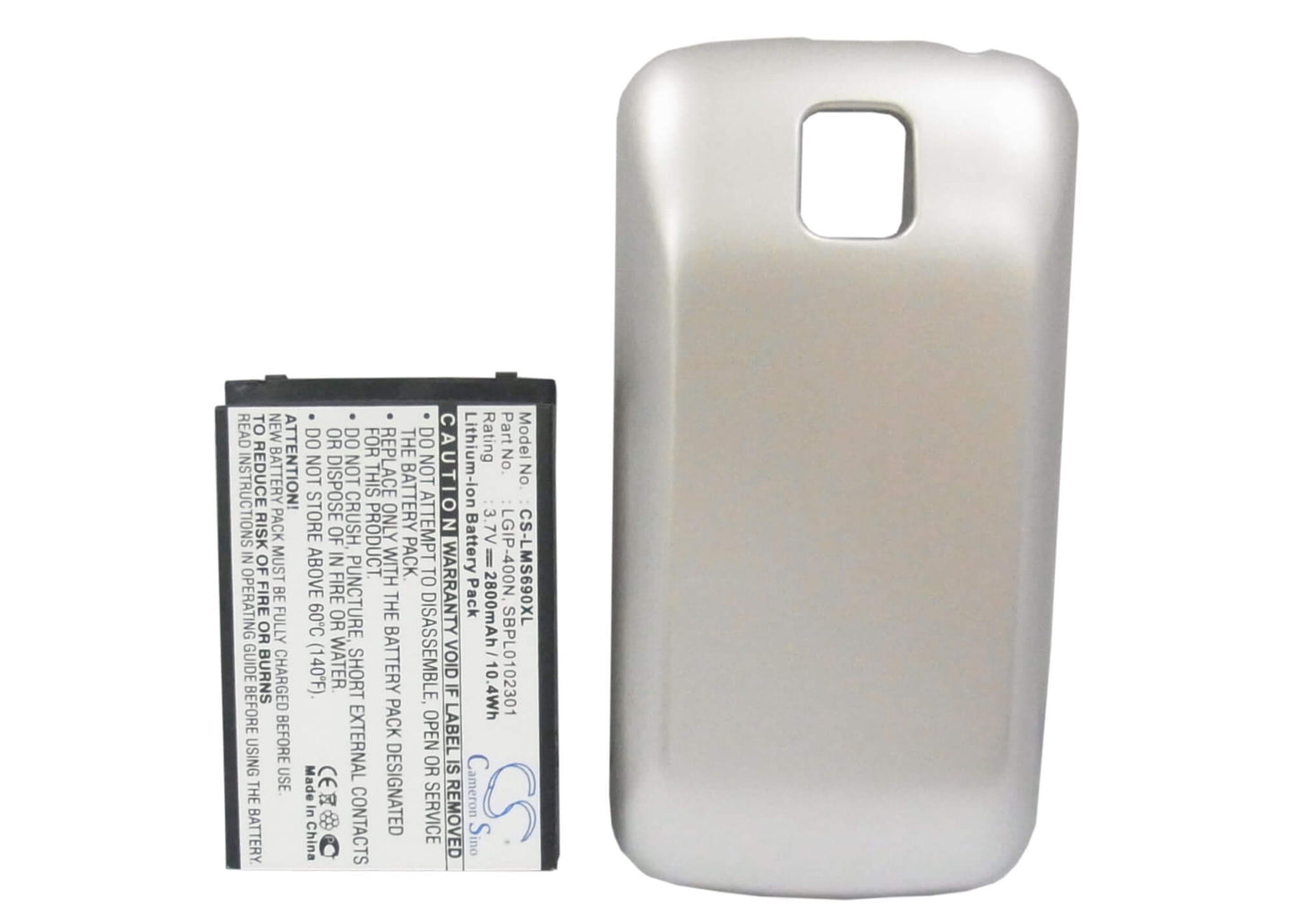 3.7V, 2800mAh, Li-ion Battery fits Lg, Ms690, Optimus M, 10.36Wh