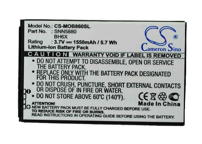 3.7V, 1550mAh, Li-ion Battery fits Motorola, A954, Atrix 4g, 5.735Wh