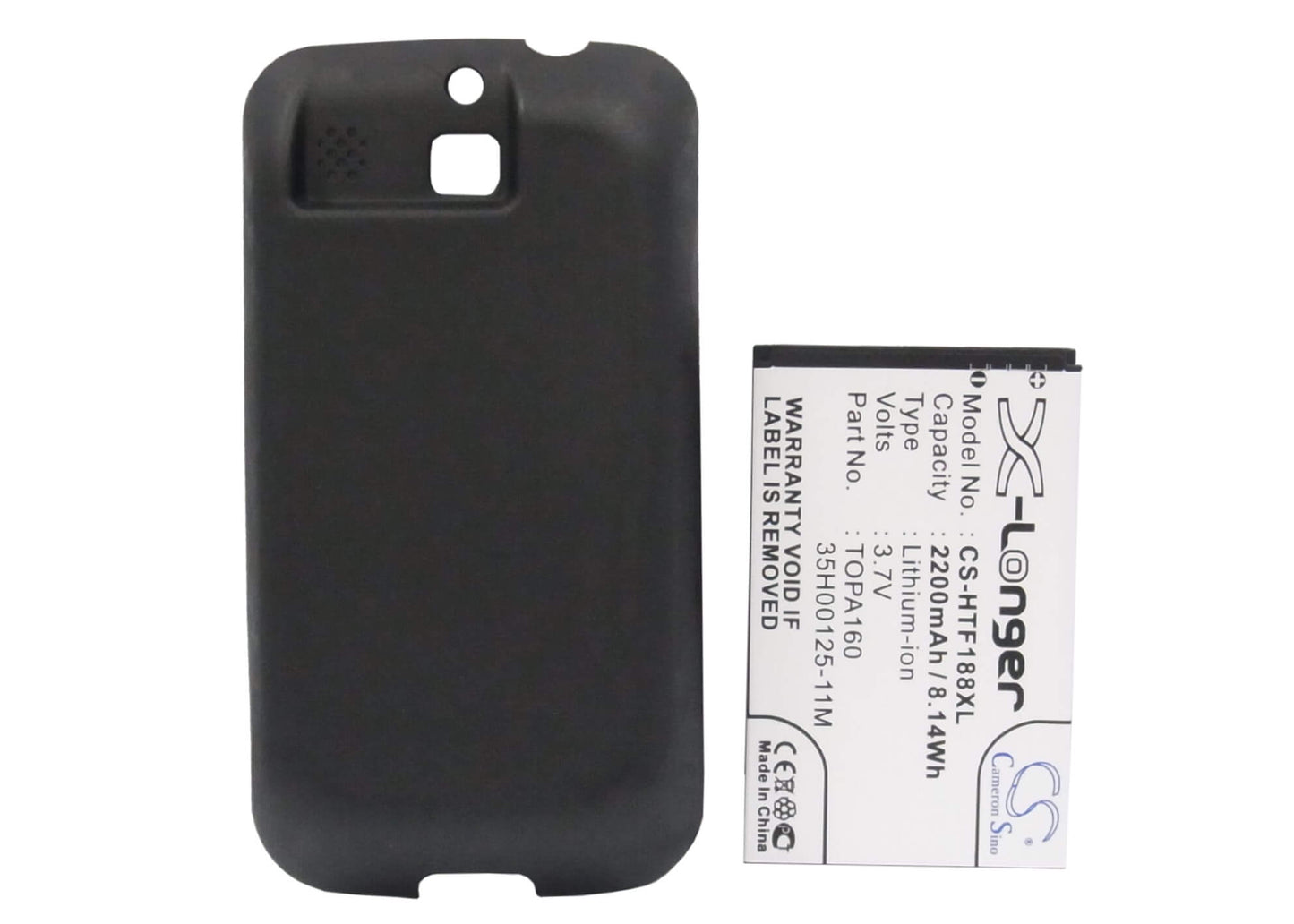 3.7V, 2200mAh, Li-ion Battery fits Htc, F3188, Rome, 8.14Wh