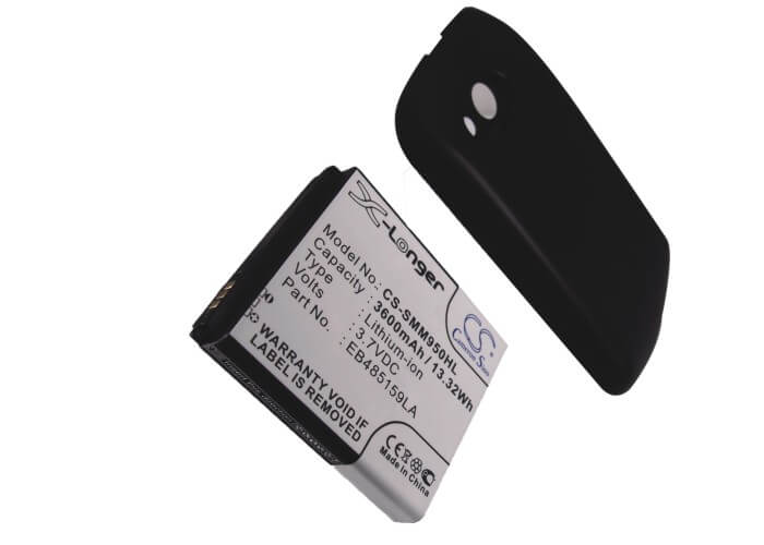 3.7V, 3600mAh, Li-ion Battery fits Samsung, Galaxy Reverb, Sph-m950, 13.32Wh