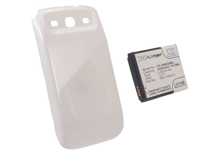 White, 3.7V, 4200mAh, Li-ion Battery fits Ntt Docomo, Galaxy S 3, Galaxy S Iii, 15.54Wh