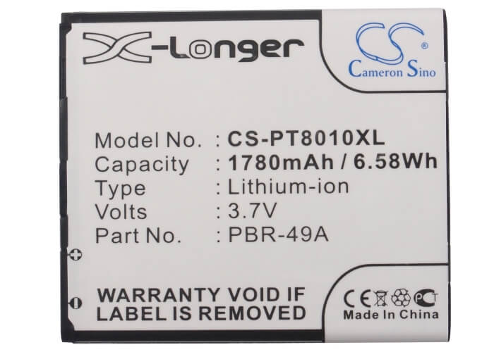 3.7V, 1780mAh, Li-ion Battery fits At&t, Bbm030ch, Flex 4g, 6.586Wh