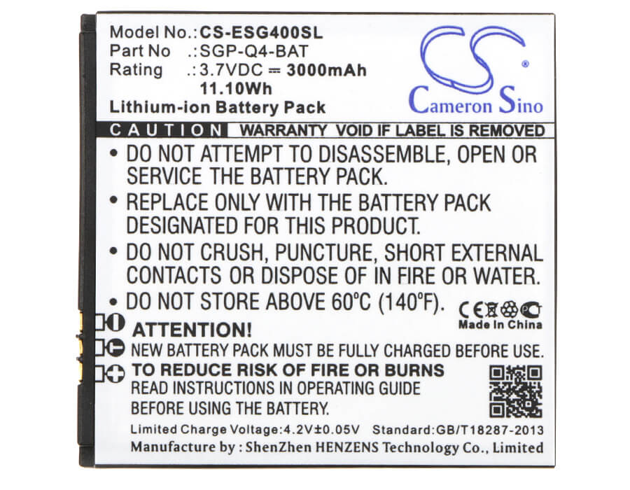 3.7V, 3000mAh, Li-ion Battery fits Evolveo, Strongphone Q4, 11.1Wh