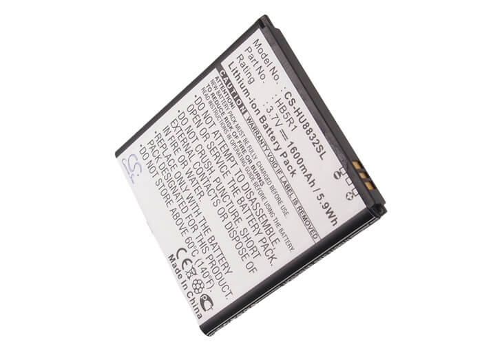 3.7V, 1600mAh, Li-ion Battery fits Huawei, Ascend G500d, Ascend P1 Lte 201hw, 5.92Wh