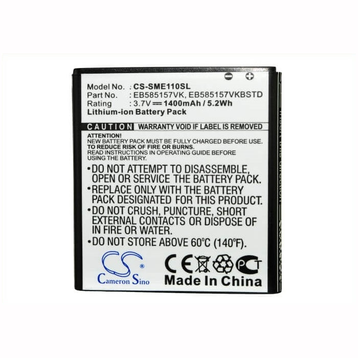 3.7V, 1400mAh, Li-ion Battery fits Samsung, Celox, Galaxy S Ii Hd Lte, 5.18Wh