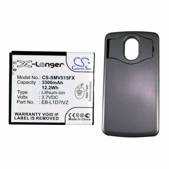 CS-SMV515FX, Mobile, Smartphone 3.7V, 3300mAh, Li-ion Battery fits Verizon, Galaxy Nexus I515, Nexus 4g Lte, 12.21Wh