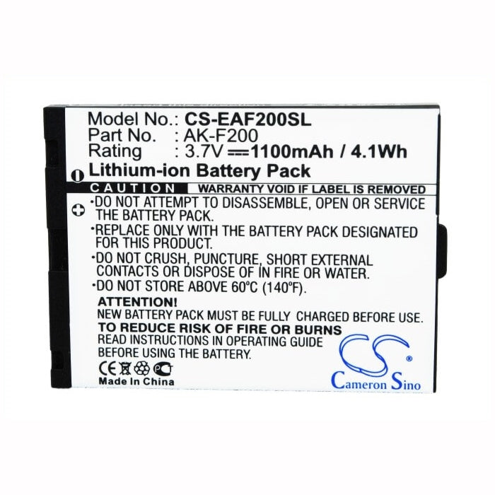 3.7V, 1100mAh, Li-ion Battery fits Emporia, F200, F210, 4.07Wh